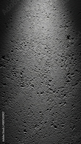 Textured Rough Concrete Surface Illuminated By Spotlight