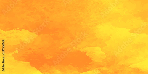 Vintage watercolor art background featuring an abstract grunge texture of orange and yellow autumn leaves with paper patterns and smoke flame design