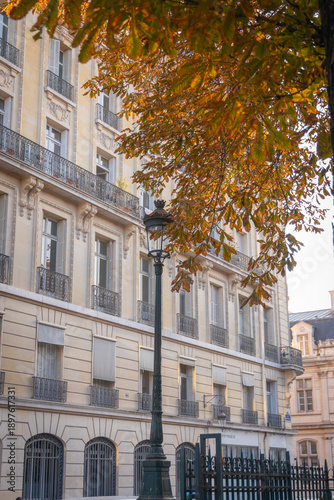Paris street in Autumn