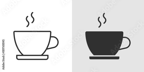 Tea Icon representing hot beverages, tea culture, relaxation, hospitality, and traditional or modern tea consumption.