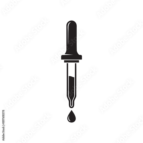 Simple black push pin icon isolated on transparent background