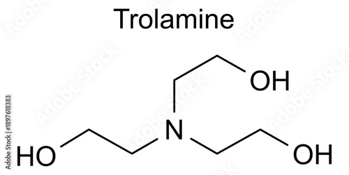 Trolamine, chemical structure of trolamine, drug substance