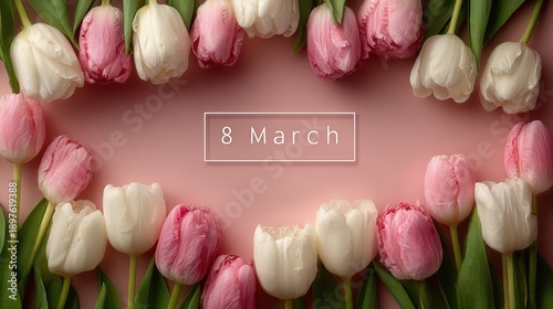 Celebrating women's day on March 8 with flowers and special moments