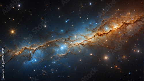 Eine neue Galaxie entsteht, Blick ins Weltall