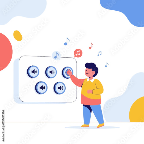 Engaging Interaction With Interactive Sound Control Panel Featuring Playful Character