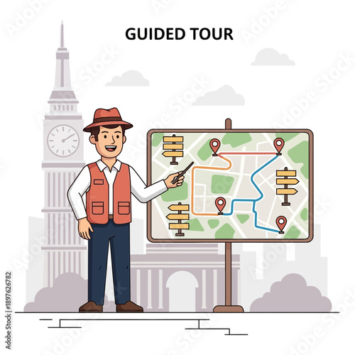 Expert Guide Unveils City Exploration Route with Detailed Map Presentation