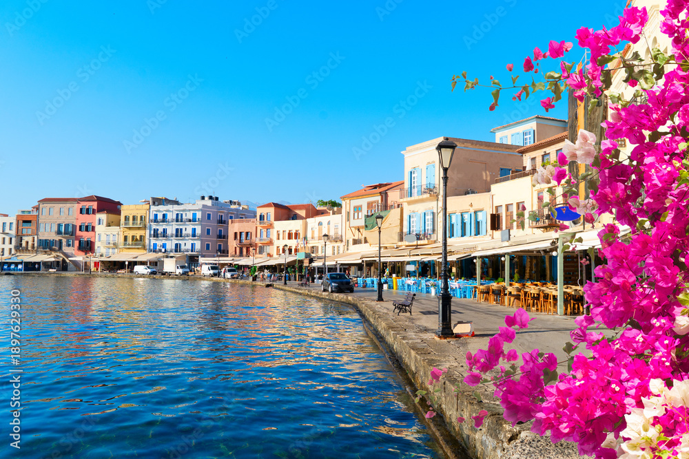 Obraz premium venetian habour of Chania, Crete, Greece