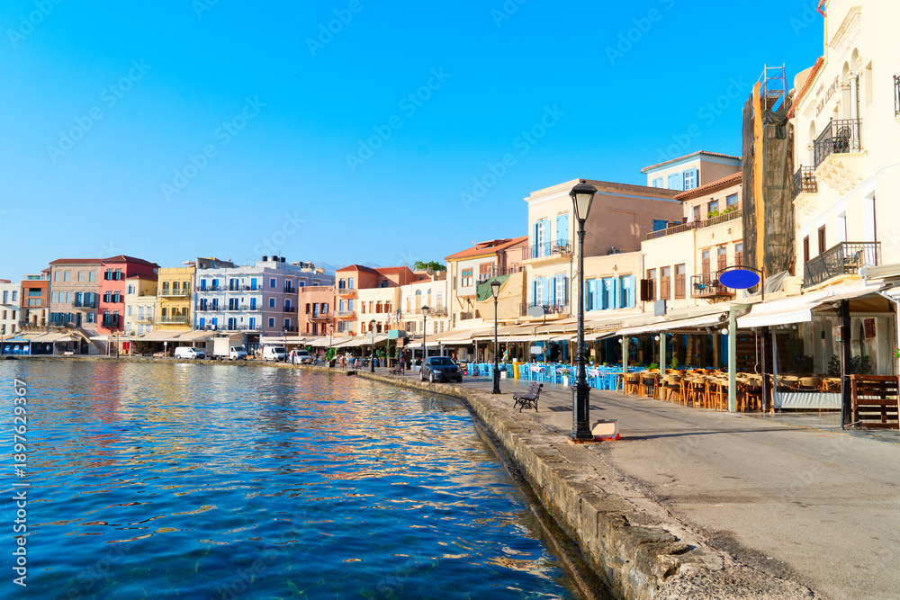 Obraz premium venetian habour of Chania, Crete, Greece