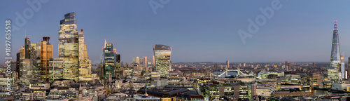 Photography UK, England, London, City pano 2025 from St Pauls with Shard