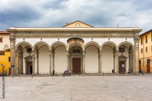 Tableau sur toile Basilica della Santissima Annunziata (Basilica of Most Holy Annunciation) in Flo