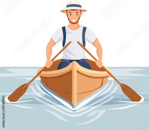 fisherman in a boat