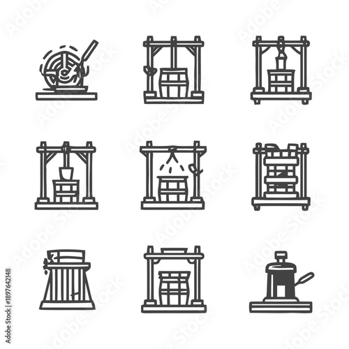 Collection of Various Pressing Machines and Equipment.