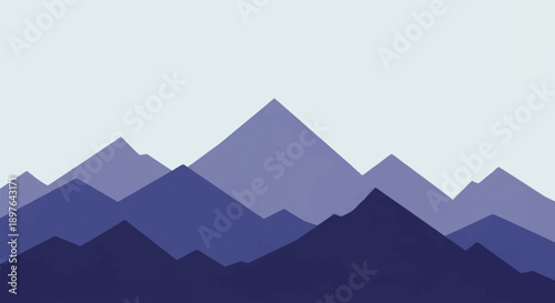 Abstract geometric mountain range in shades of purple.