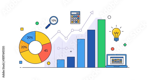 Strategic visualization of smart financial growth, illustrating comprehensive business analytics, market trend analysis, and data-driven insights for successful economic management