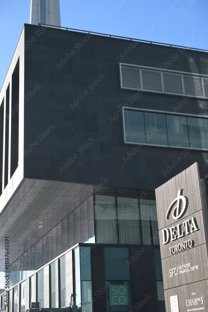 Obraz premium sign at Delta Hotel located at 75 Lower Simcoe St, Toronto - Bremner Blvd side