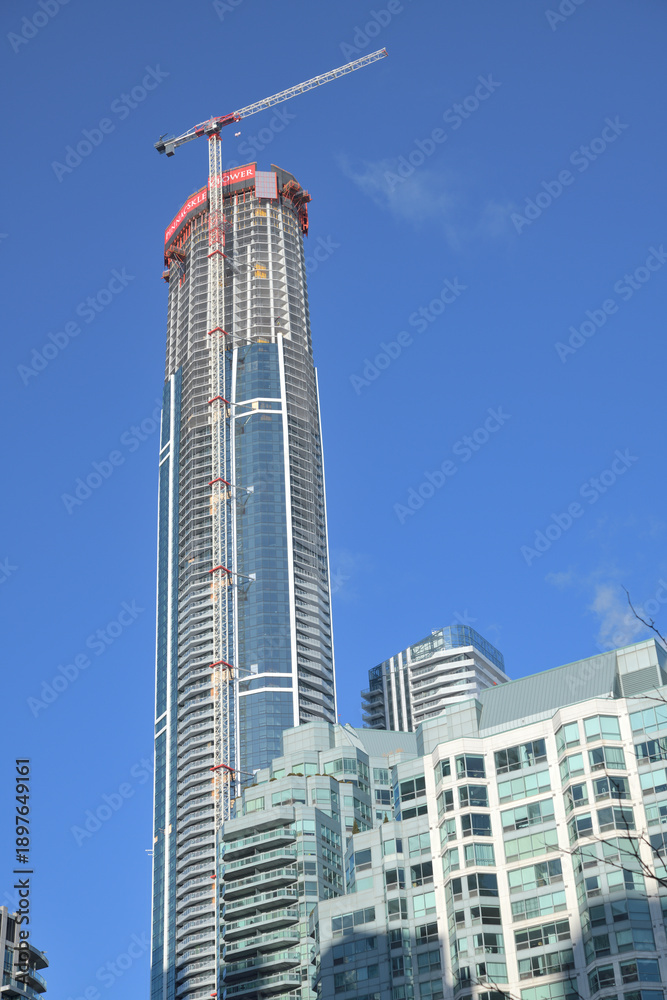 Obraz premium southwest elevation of SkyTower at Pinnacle One Yonge on 2026-01-31, Toronto