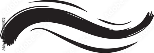 Abstract Organic Brush Line Vector