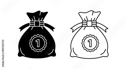 Money Bag Coin Icon Vector Finance Wealth Savings Investment