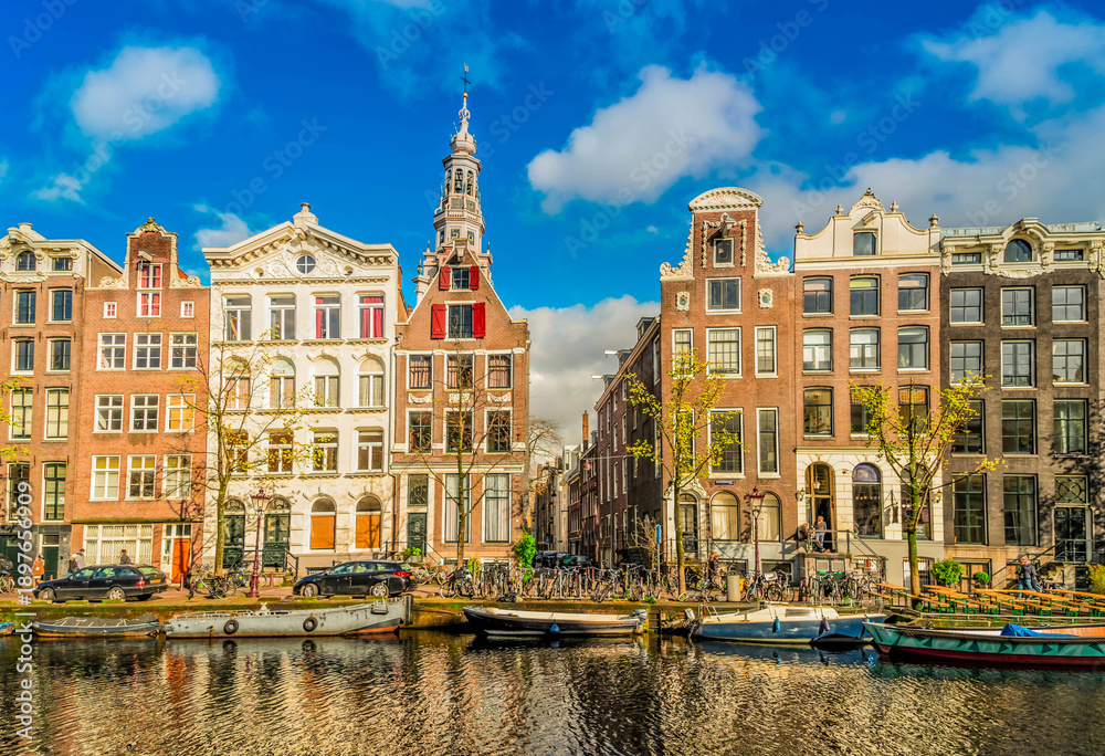 Obraz premium Houses of Amstardam, Netherlands
