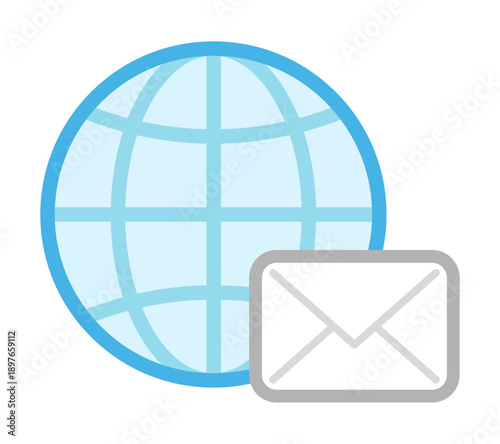 ネットワークとeメールのアイコン