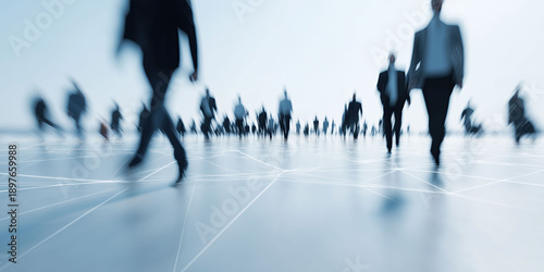 Wallpaper Mural Motion blur of professionals walking in a busy urban environment. Torontodigital.ca