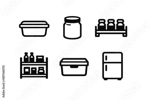 Vector generation image icon numbers labels background shelf letters pantry box simple