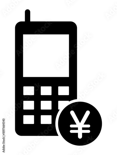 携帯電話とお金のアイコン