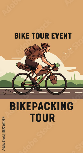 Adventure Bicycle Journey Through Scenic Landscapes And Open Roads