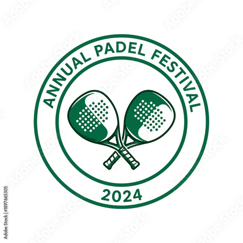 Annual Padel Festival 2024 Sporting Event Emblem Design