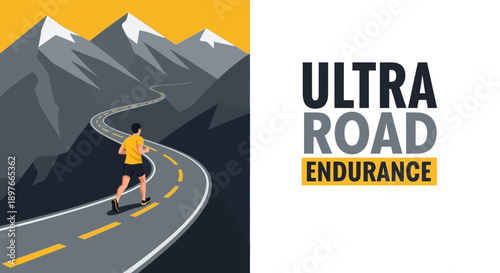Athlete Conquering Challenging Mountain Road Race