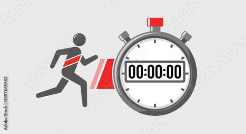 Athletic Prowess And Chronometer Precision Representing Speed And Time Achievement