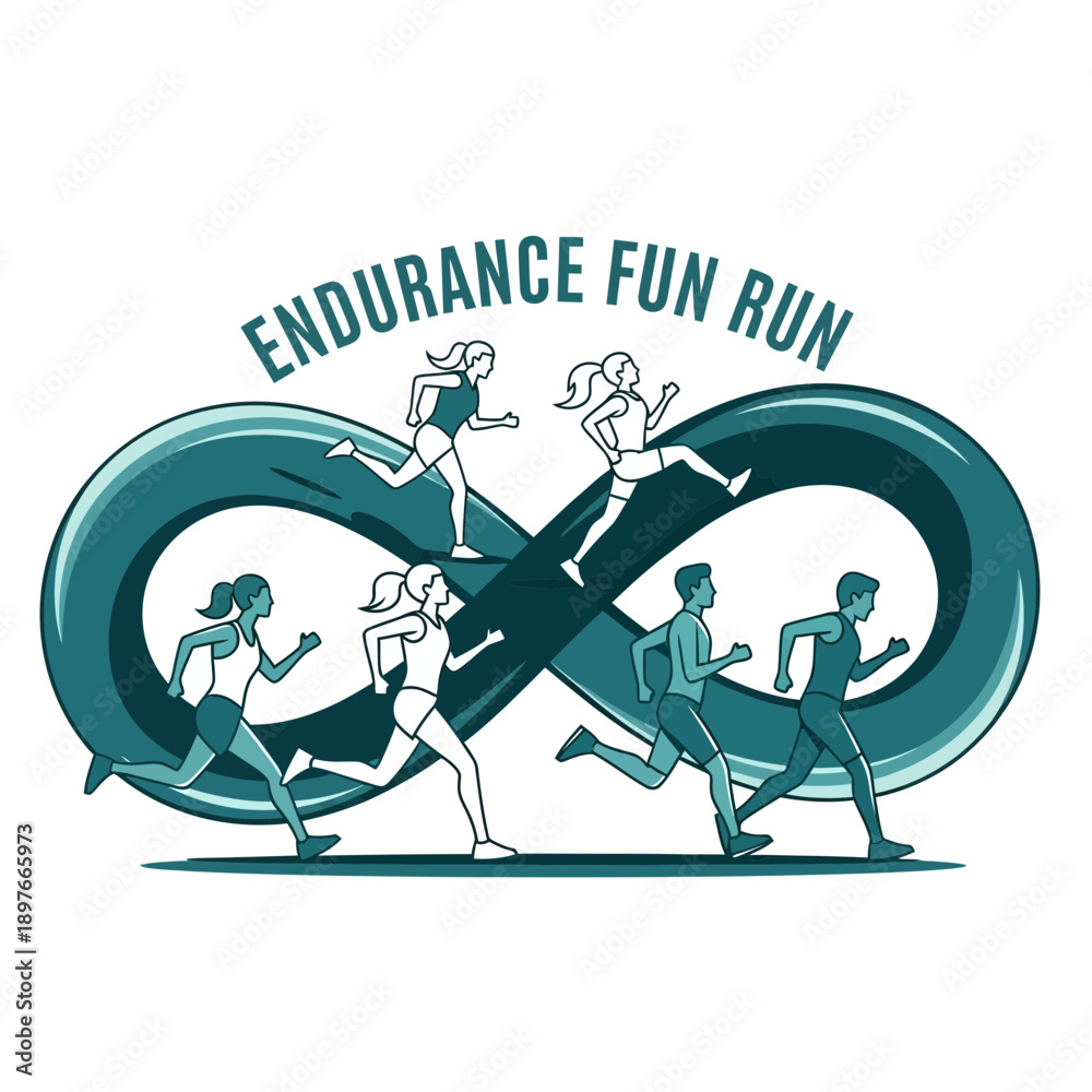 Fototapeta premium Capturing The Endless Spirit Of Athleticism And Competition During A Fun Run Event