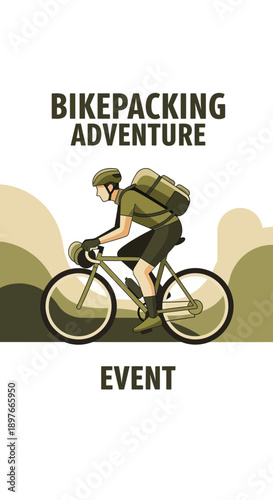 Bikepacking Adventure Event Cyclist Traveling Wild Nature Scenic Outdoor Activity