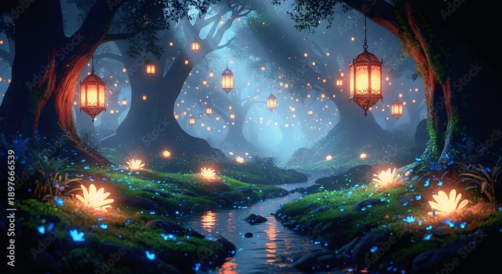 Obraz premium christmas tree in the night