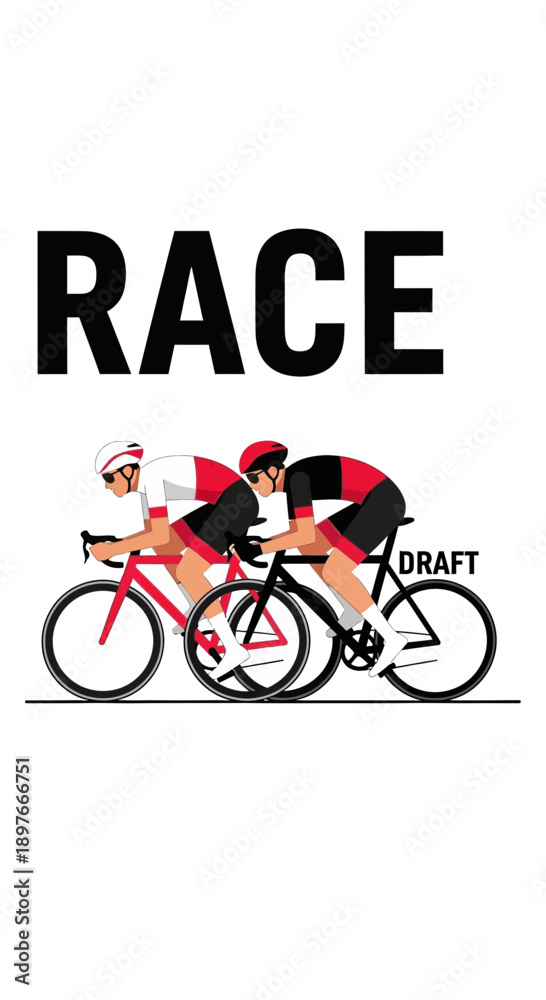 Fototapeta premium Competitive Cyclists Battling For Victory In A Thrilling Road Race Event