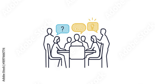 Group Discussion Meeting Teamwork Collaboration People.