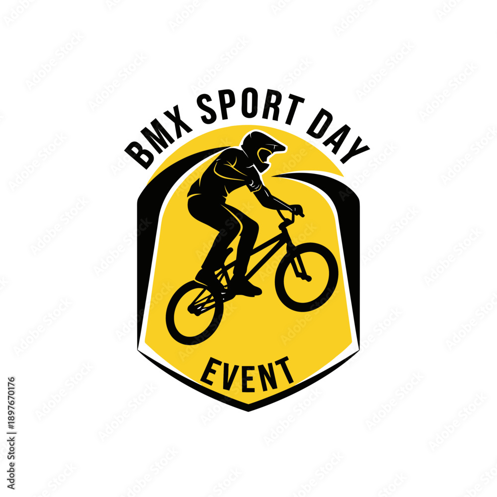 Fototapeta premium Dynamic Bmx Sport Event Celebration With Rider In Action