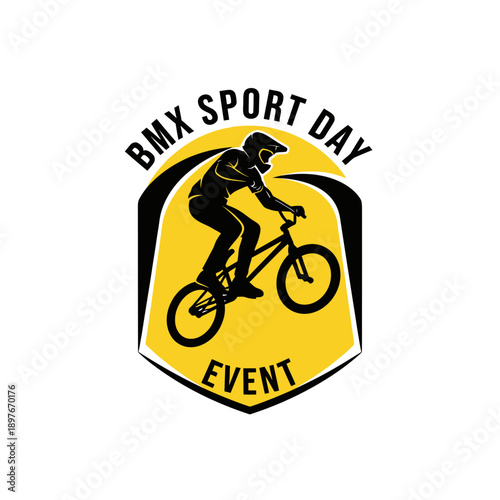 Dynamic Bmx Sport Event Celebration With Rider In Action
