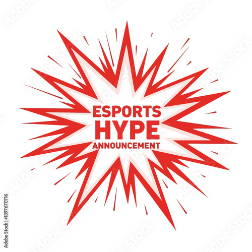 Dynamic Esports Announcement Burst: Captivating Visual for Game Event Promotions and Marketing