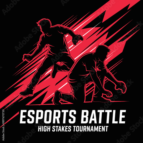Dynamic Esports Contest Depicting Intense Competition and High-Stakes Gameplay Showdown