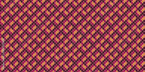 Abstract geometric textile pattern in warm tones.  Perfect for fashion, web design, or print projects needing a vibrant, textured background.