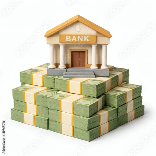 Bank and Stacks of Cash: A ...