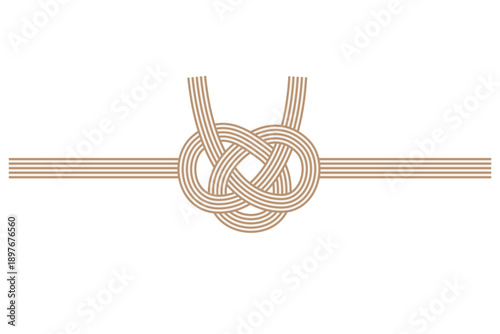 金のあわじ結びの水引｜日本文化