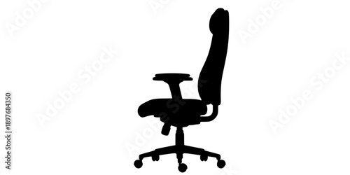 office chair silhouette vector illustration black
