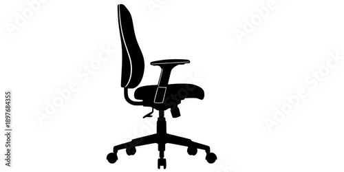 office chair silhouette vector illustration black
