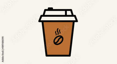 Coffee Cup with Hot Beverage Inside.