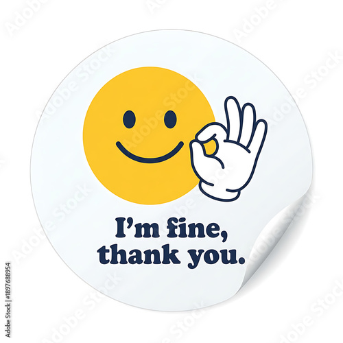 Sarcastic Smiley Face Sticker.