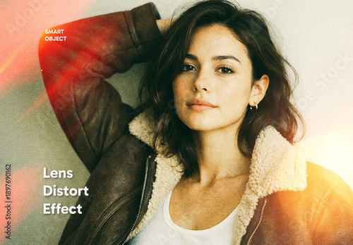 Soft Lens Distort Effect Mockup