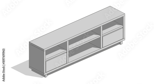 Modern Low Profile Storage Unit Furniture.