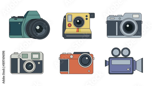 Pixel Art Camera Collection: Vintage and Modern Photography Icons